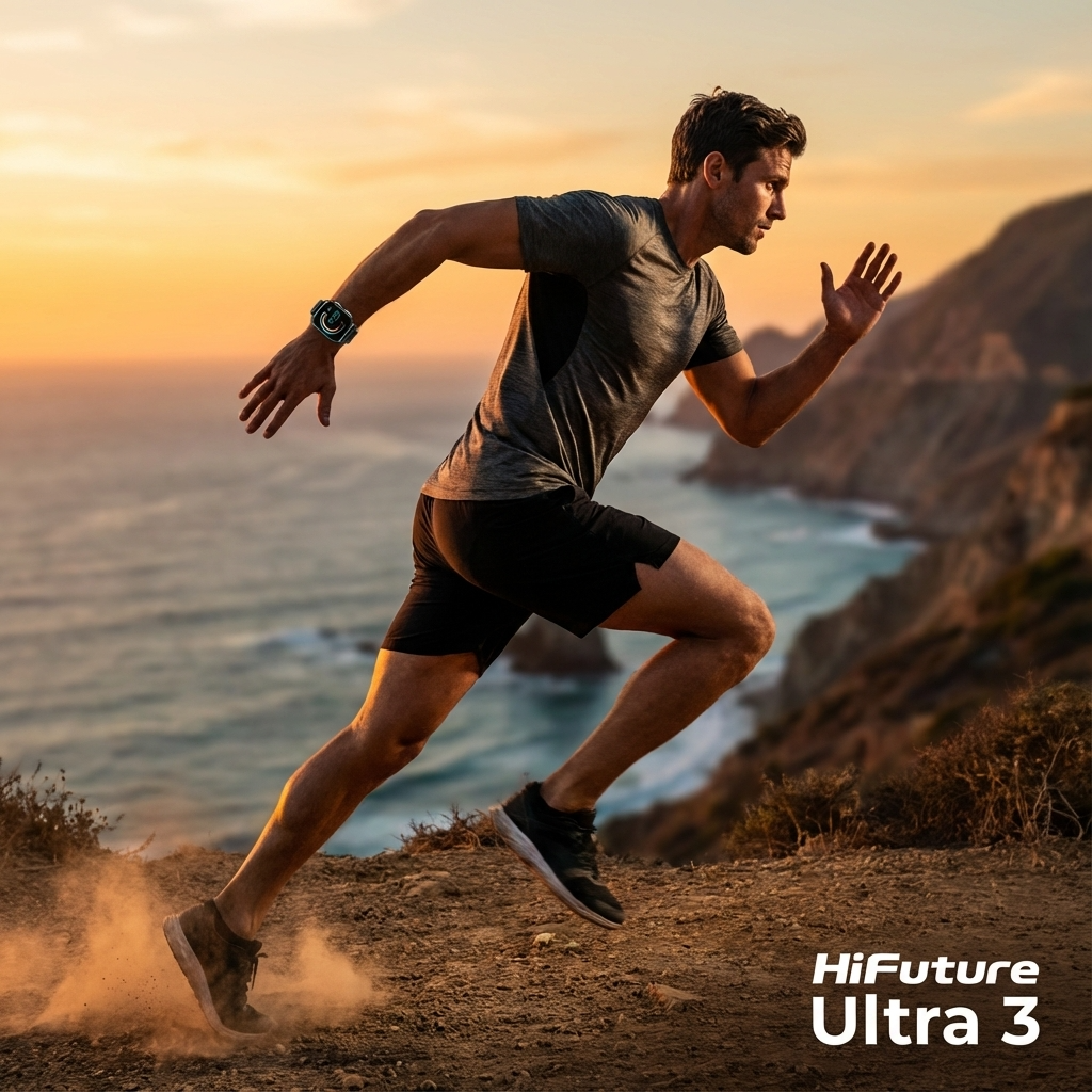 HiFuture Ultra 3 Smartwatch | Bluetooth Calling, AMOLED Display, Fitness & Health Tracking – Black